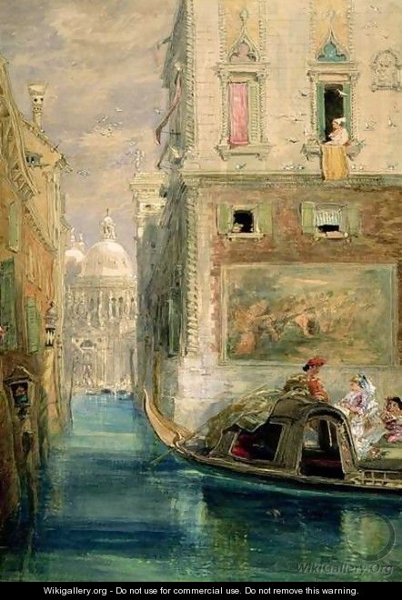 The Gondola Venice with Santa Maria della Salute in the Distance - James Holland