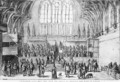 Westminster Hall West End with the Courts of Chancery and Kings in Session - Wenceslaus Hollar