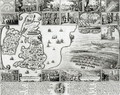 Map of Civil War England and a view of Prague - Wenceslaus Hollar