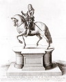 The statue of King Charles the 1st at Charing Cross - Wenceslaus Hollar