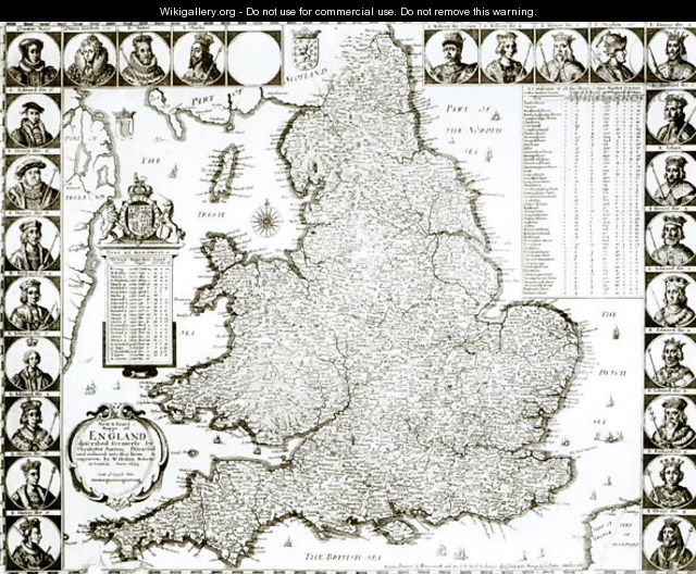 Map of England and Wales - Wenceslaus Hollar
