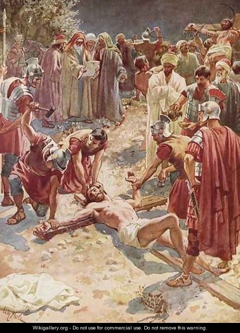 Jesus being crucified - William Brassey Hole