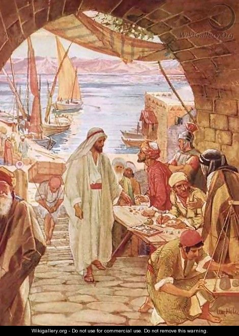 Jesus commanding Matthew the publican to follow him - William Brassey Hole