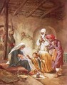 Three kings worshipping Christ - William Brassey Hole