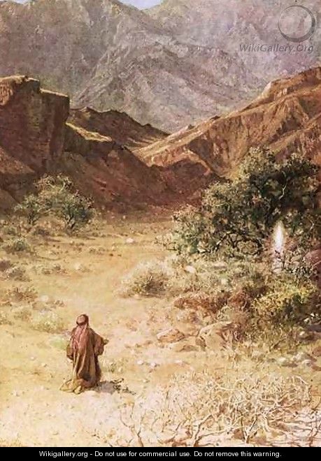 Moses and the burning bush - William Brassey Hole