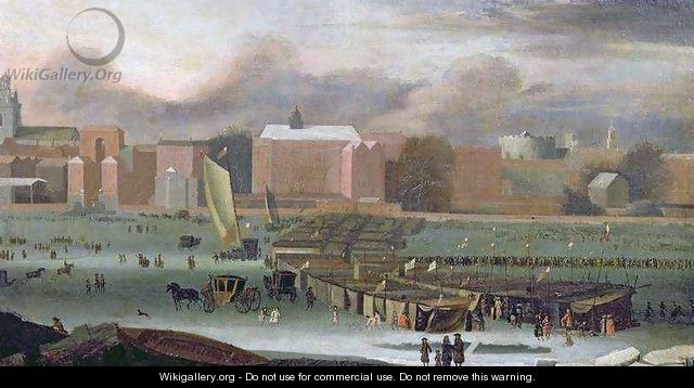 A Frost Fair on the Thames at Temple Stairs - Abraham Danielsz Hondius