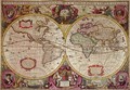 A New Land and Water Map of the Entire Earth - Henricus Hondius