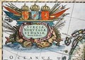 Cartouche from a map of Sweden Norway and Denmark - Henricus Hondius