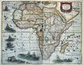 Map of Africa from Nova Tabula Africae - Henricus Hondius