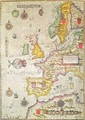 A Generall carde and description of the sea coastes of Europe and navigation in this book conteyned - Jodocus Hondius