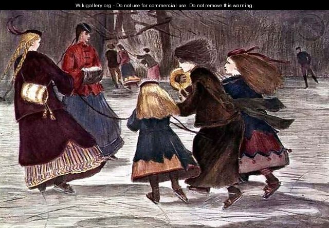 Skating in Winter - (after) Homer, Winslow