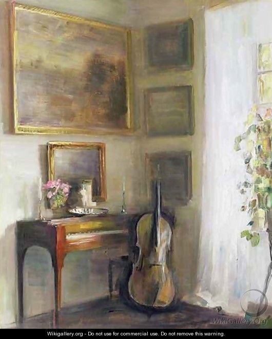 Interior with Cello and Spinet - Carl Vilhelm Holsoe