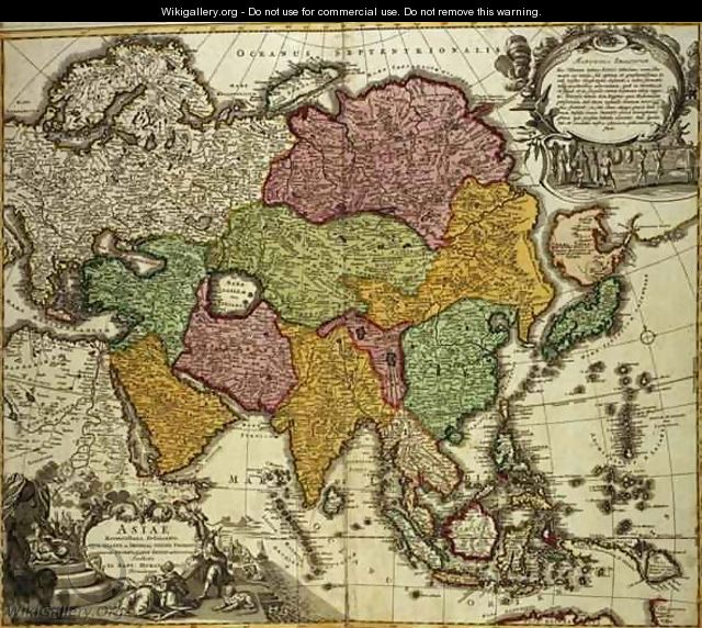 Map of Asia Nuremberg - Johann Baptist Homann