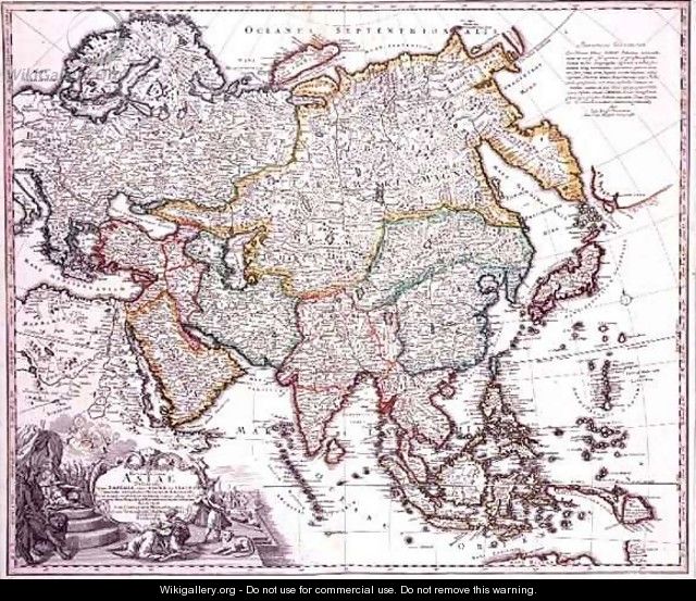 Asia Minor Arabia and Japan - Johann Baptist Homann