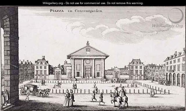 The Piazza in Covent Garden - Wenceslaus Hollar