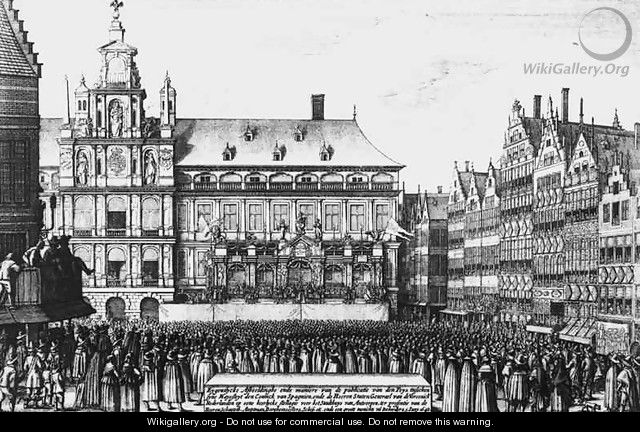Proclamation of the peace of Westphalia in 1648 - (after) Hollar, Wenceslaus