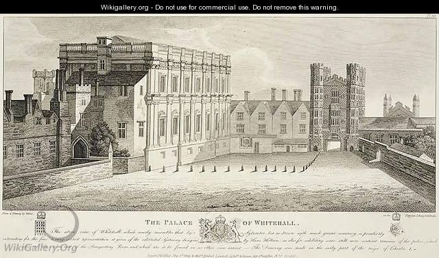 The Palace of Whitehall from a drawing in the Pepysian Library Cambridge - (after) Hollar, Wenceslaus
