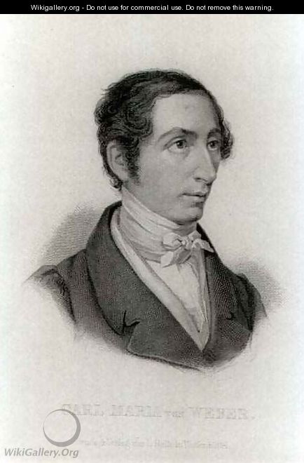Portrait of Carl Maria von Weber 1786-1826 German composer - L. Holle