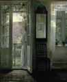 Girl Standing on a Balcony - Carl Vilhelm Holsoe