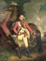 Portrait of HRH Frederick Augustus Duke of York in the uniform of the Colonel of the Coldstream Guards with charger held by a hussar - John Hoppner
