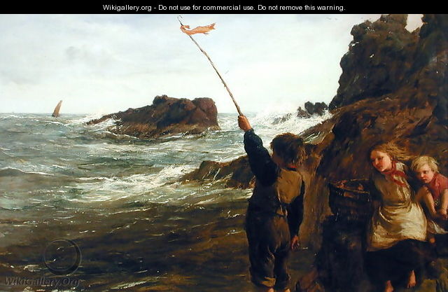 Caught by the Tide - James Clarke Hook