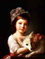 Young Girl with a Dog - Nathaniel Hone