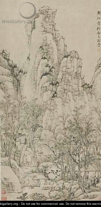 Cloudy Valley Retreat in the Yellow Mountains Qing dynasty - Hongren