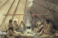 Interior of a Cree Indian Tent - (after) Hood, Lieutenant