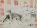 Two Saluki Hounds - Emperor Hsuan-tsung