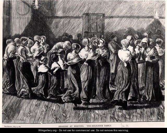 Shakers at a Meeting the Religious Dance - (after) Houghton, Arthur Boyd