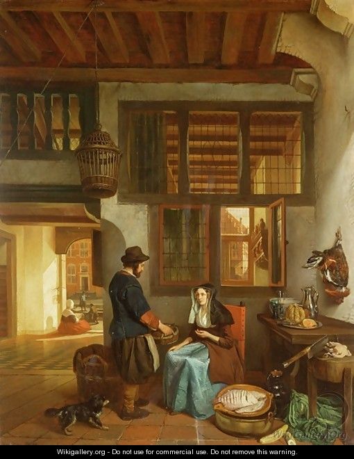 A Dutch interior - Hubertus van Hove