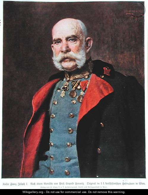 Portrait of Kaiser Franz Joseph I 1830-1916 - (after) Horovitz, Leopold Stephan