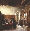 The Interior of the Great Hall Haddon Rent Day - John Callcott Horsley