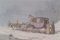 Horse and carriage on Sledges from Customs and Habits of the Russians - Armand Gustave Houbigant