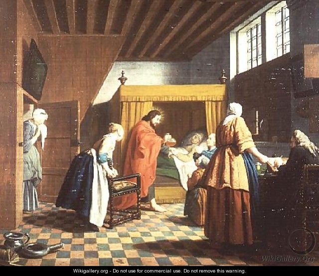 The Doctors Visits A Dutch Proverb The Doctor is Depicted as Christ - Jan Josef, the Elder Horemans