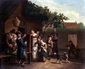 Children Watching a Peep Show in a Village Courtyard - Jan Jozef, the Younger Horemans