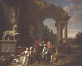 A Hunting party in classical ruins - Peter Jacob Horemans