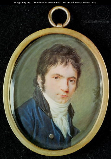 Miniature Portrait of Ludwig Van Beethoven 1770-1827 - Christian Hornemann
