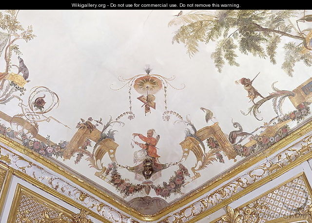 Detail of the ceiling of La Grande Singerie - Christophe Huet