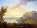 Italian Landscape Setting Sun - Jean-Francois Hue