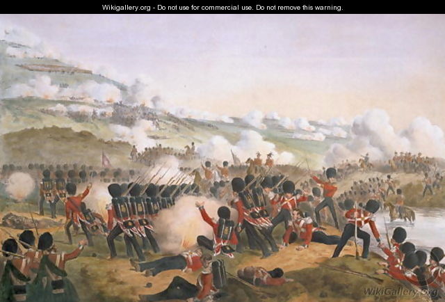 The Grand charge of the Guards on the Heights of the Alma during the Crimean War - L. Huard