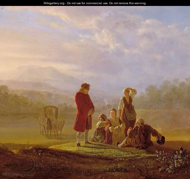 Voltaire Conversing with the Peasants in Ferney - Jean Huber