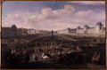 Louis XIV approaching the Pont Neuf Paris - or Huchtenburgh, Jan van Huchtenberg