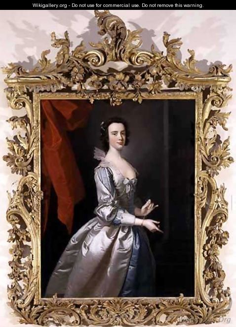 Portrait of a woman probably Elizabeth Aislabie of Studley Royal Yorkshire - Thomas Hudson