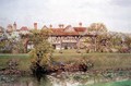 Great Tangley Manor Surrey with the Lily Pond and covered walk - Thomas H. Hunn