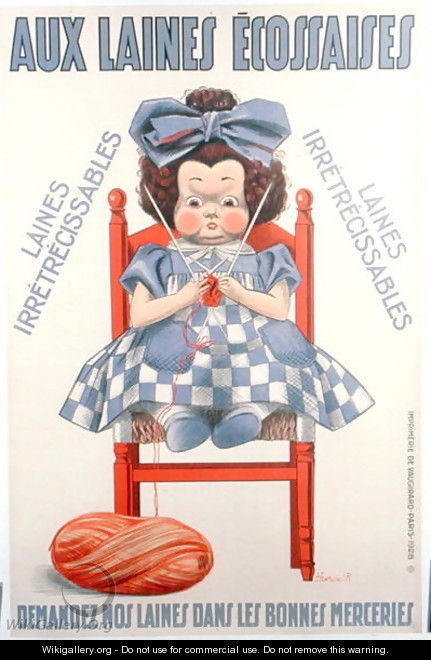 Poster advertising scottish wool - R. Hunsic