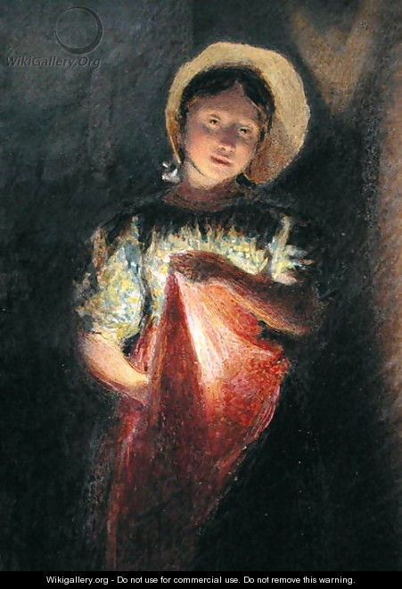 Girl in Candlelight - William Henry Hunt