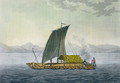 A raft leaving the port of Guayaquil Ecuador - (after) Humboldt, Friedrich Alexander, Baron von