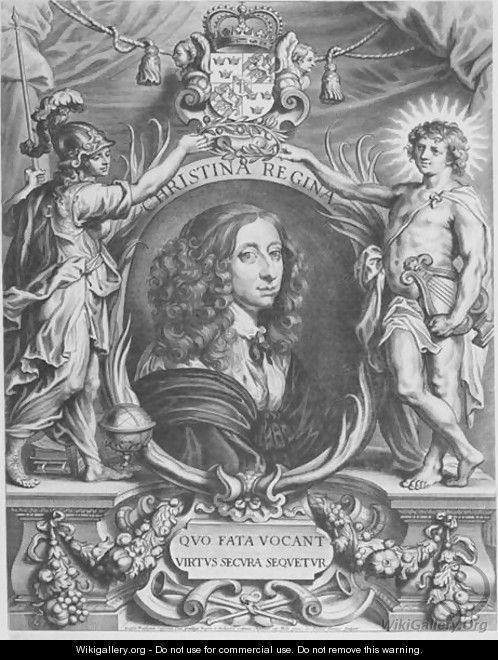 Portrait of Christina of Sweden - (after) Hulle, Anselmus van