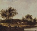 A Wooded river landscape - Maerten Fransz van der Hulst
